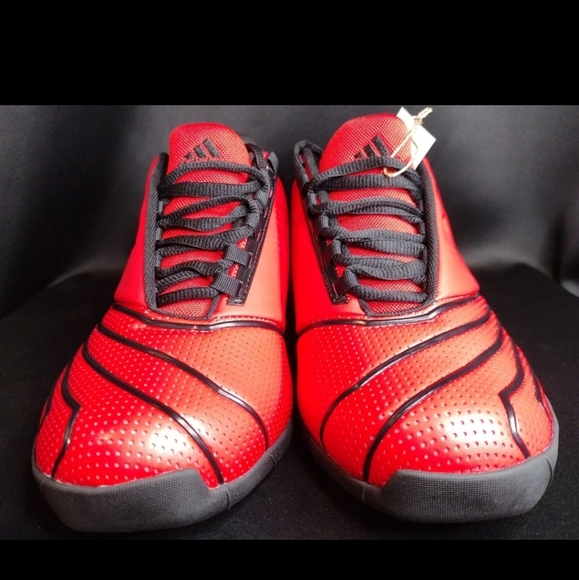 Sz 10 Adidas t-mac 2.0 restomod ( Brand New) Houston Rockets Red / Black - Picture 8 of 10